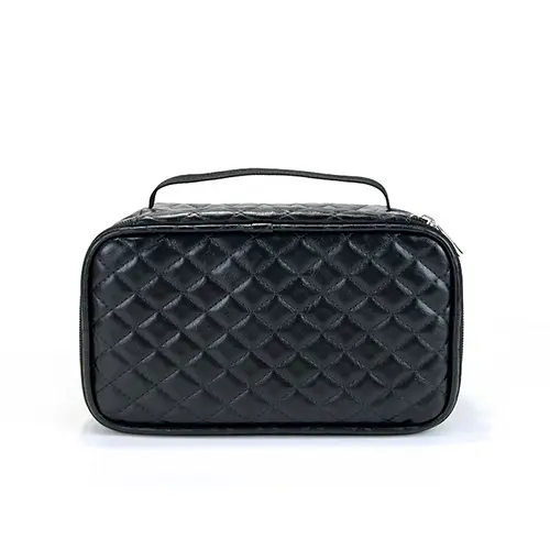 Hot Style Multiple Best Make Up Bags Compartments Mesh Leather Cosmetic Bags